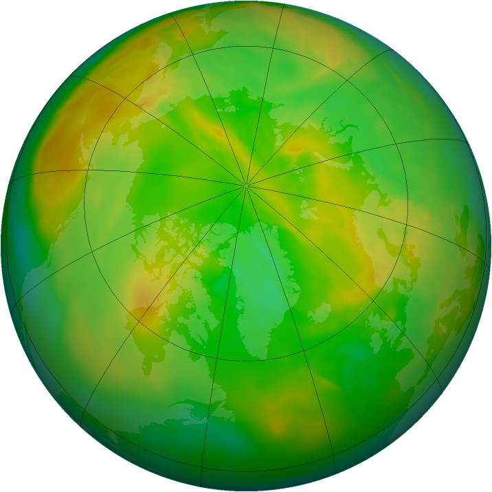 Arctic ozone map for 31 May 2012